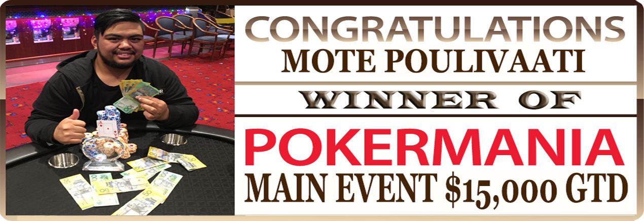 Main Pokermania Event $15,000 GTD Event Winner